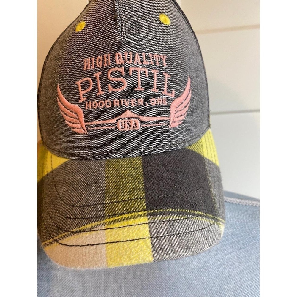 Pistil USA Trucker Hat SnapBack Plaid Embroidered High Quality Hood River sku24